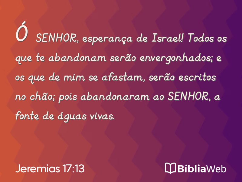 Jeremias 17:13 em imagem para compartilhar