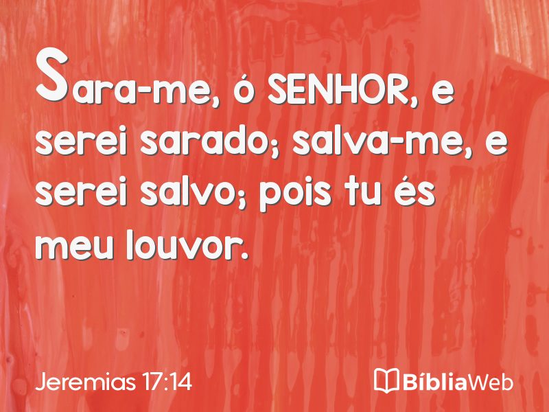 Jeremias 17:14 em imagem para compartilhar