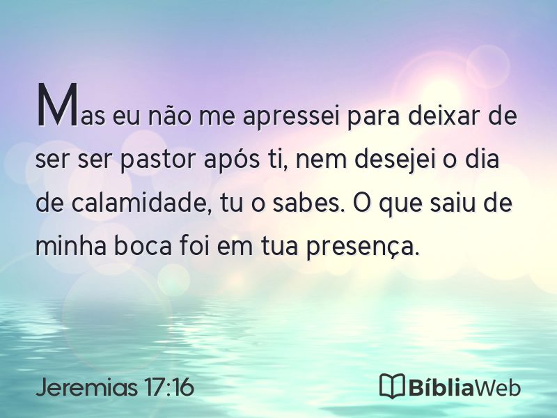 Jeremias 17:16 em imagem para compartilhar