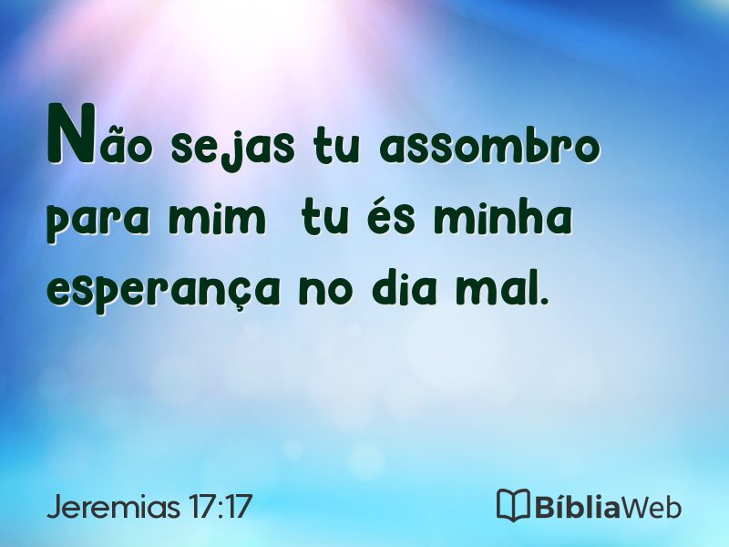 Jeremias 17:17 em imagem para compartilhar