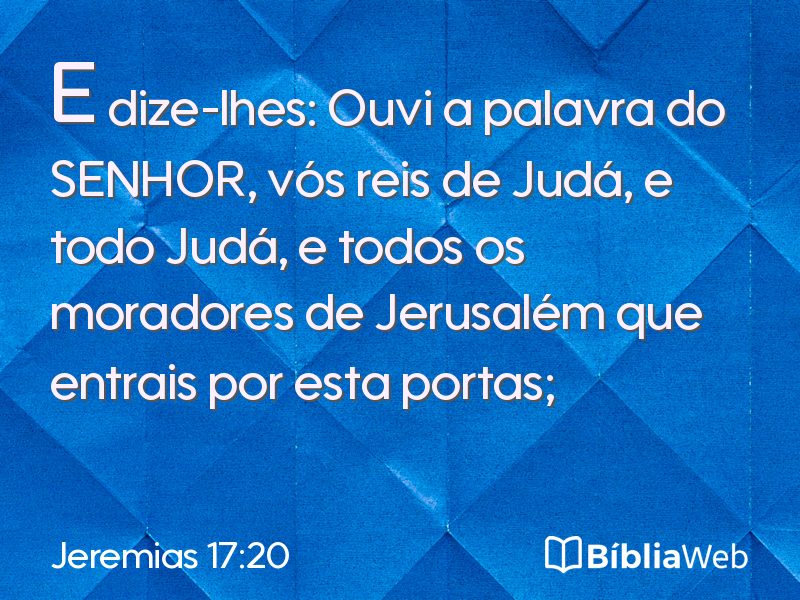 Jeremias 17:20 em imagem para compartilhar