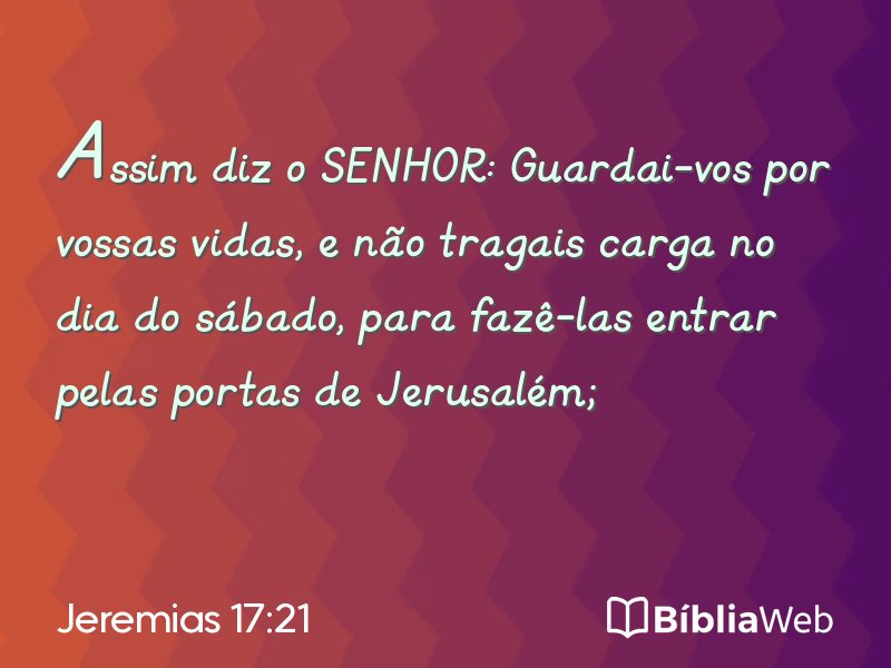 Jeremias 17:21 em imagem para compartilhar