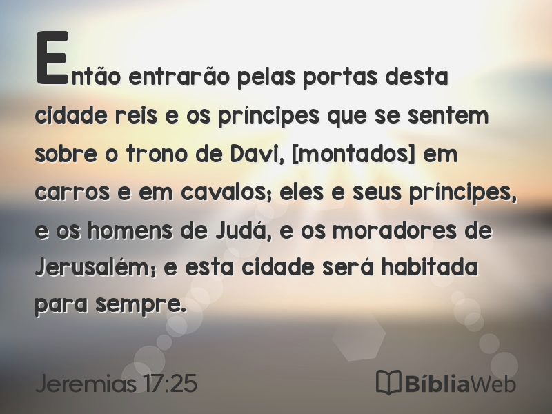 Jeremias 17:25 em imagem para compartilhar