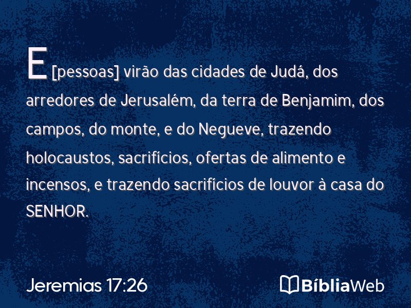 Jeremias 17:26 em imagem para compartilhar