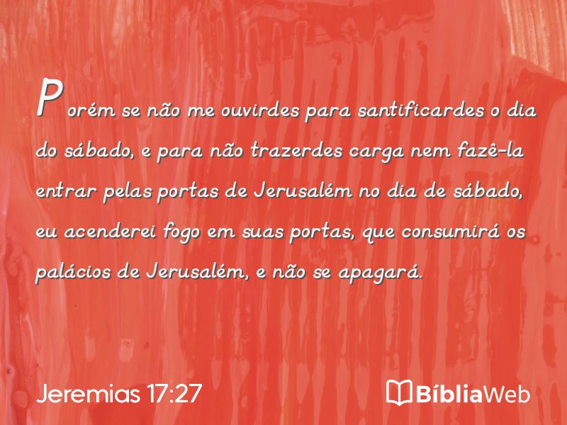 Jeremias 17:27 em imagem para compartilhar