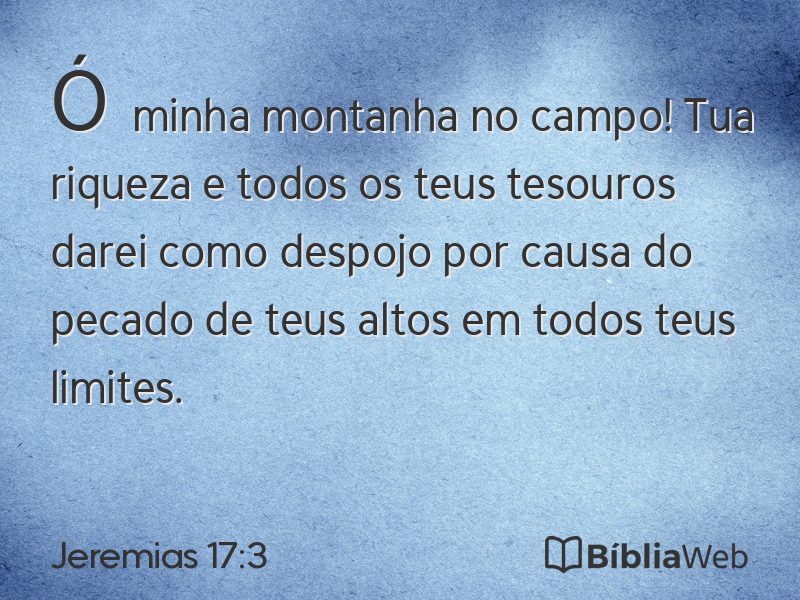 Jeremias 17:3 em imagem para compartilhar