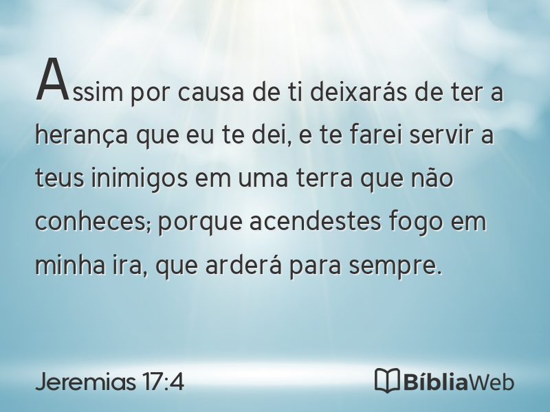 Jeremias 17:4 em imagem para compartilhar