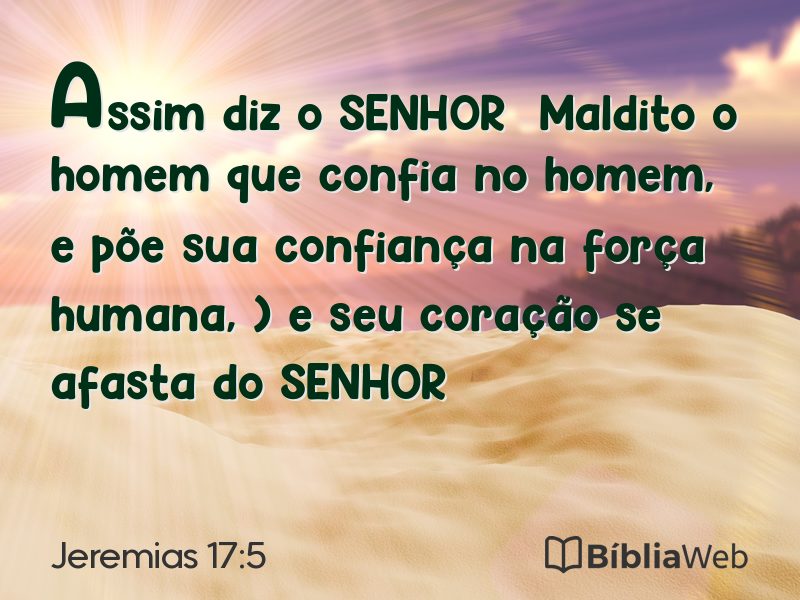 Jeremias 17:5 em imagem para compartilhar