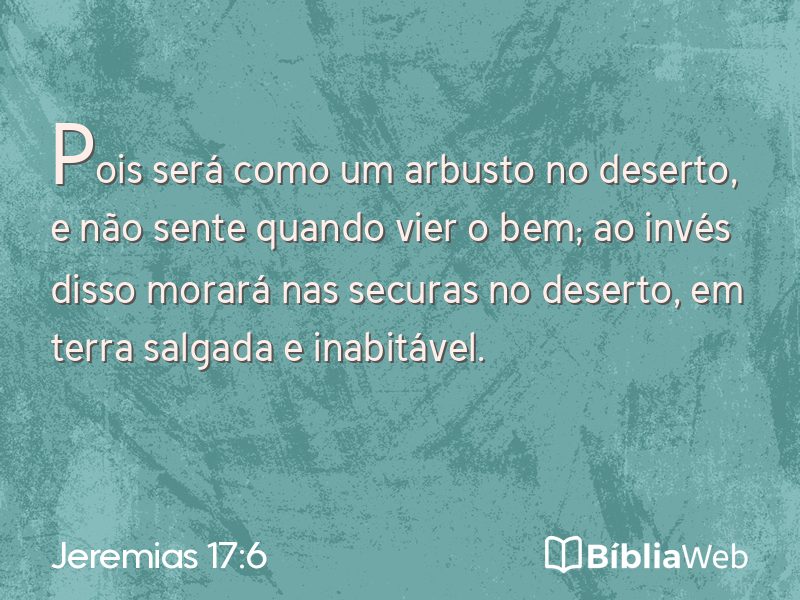 Jeremias 17:6 em imagem para compartilhar