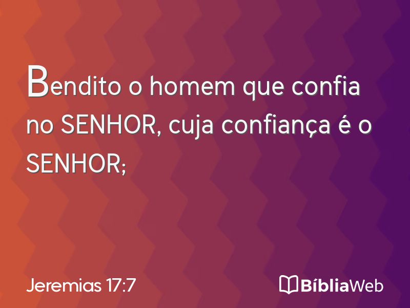 Jeremias 17:7 em imagem para compartilhar