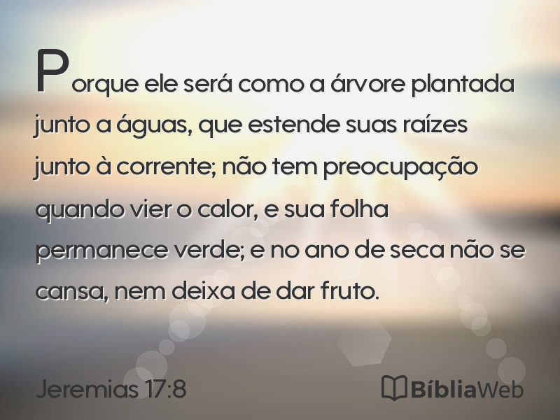 Jeremias 17:8 em imagem para compartilhar