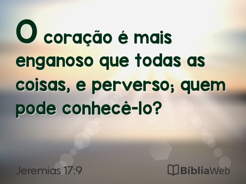 Jeremias 17:9 em imagem para compartilhar