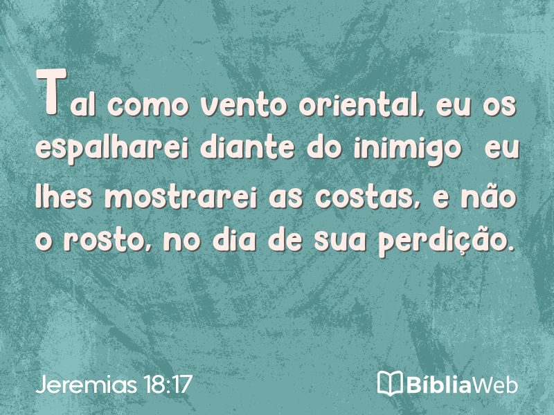 Jeremias 18:17 em imagem para compartilhar