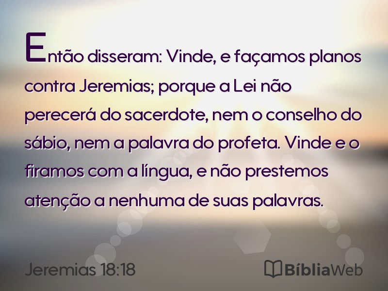 Jeremias 18:18 em imagem para compartilhar