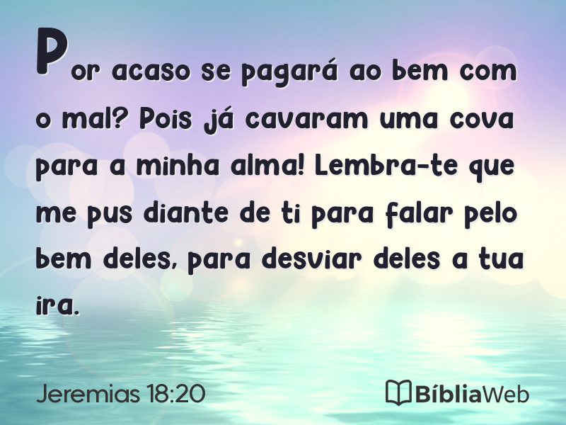 Jeremias 18:20 em imagem para compartilhar