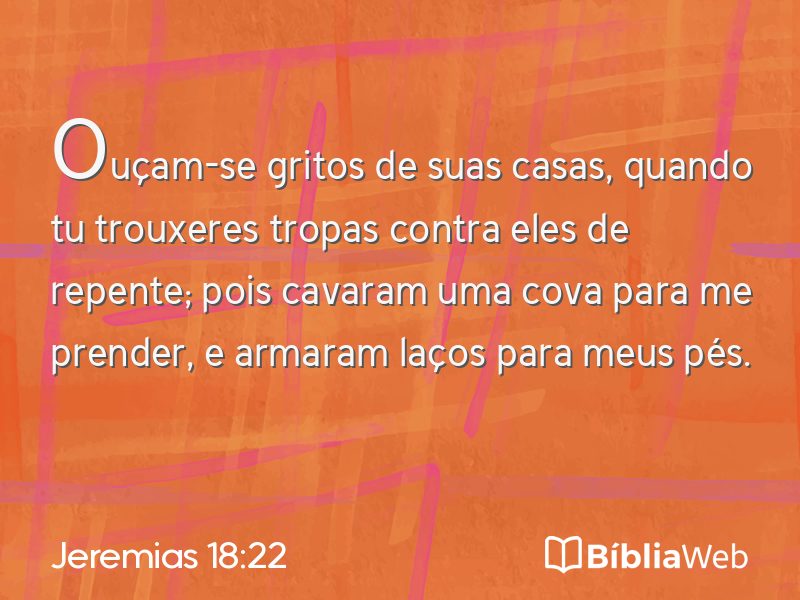 Jeremias 18:22 em imagem para compartilhar