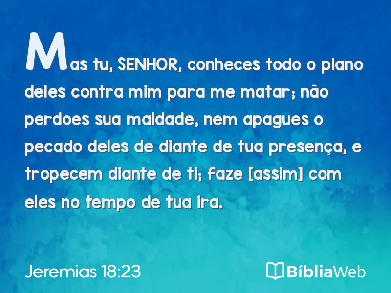 Jeremias 18:23 em imagem para compartilhar