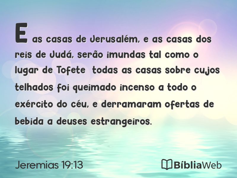 Jeremias 19:13 em imagem para compartilhar