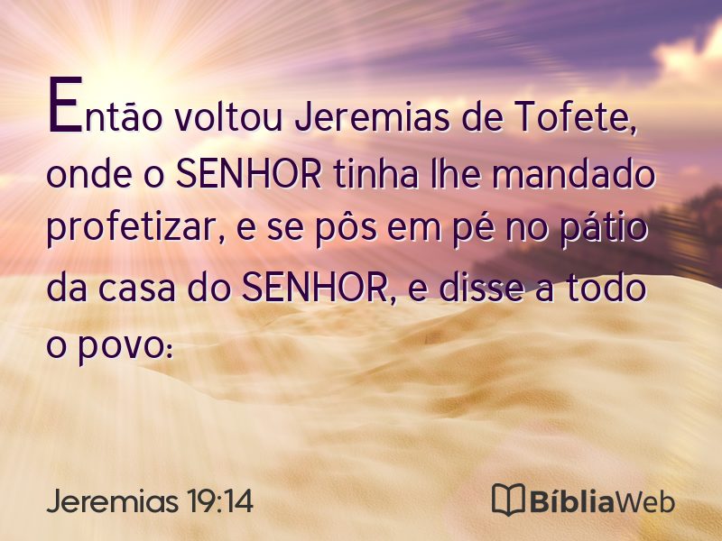 Jeremias 19:14 em imagem para compartilhar