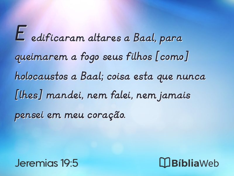 Jeremias 19:5 em imagem para compartilhar