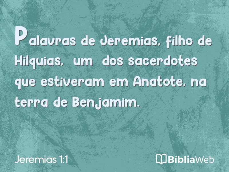 Jeremias 1:1 em imagem para compartilhar