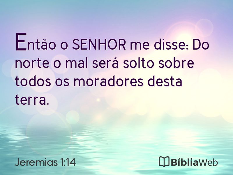 Jeremias 1:14 em imagem para compartilhar