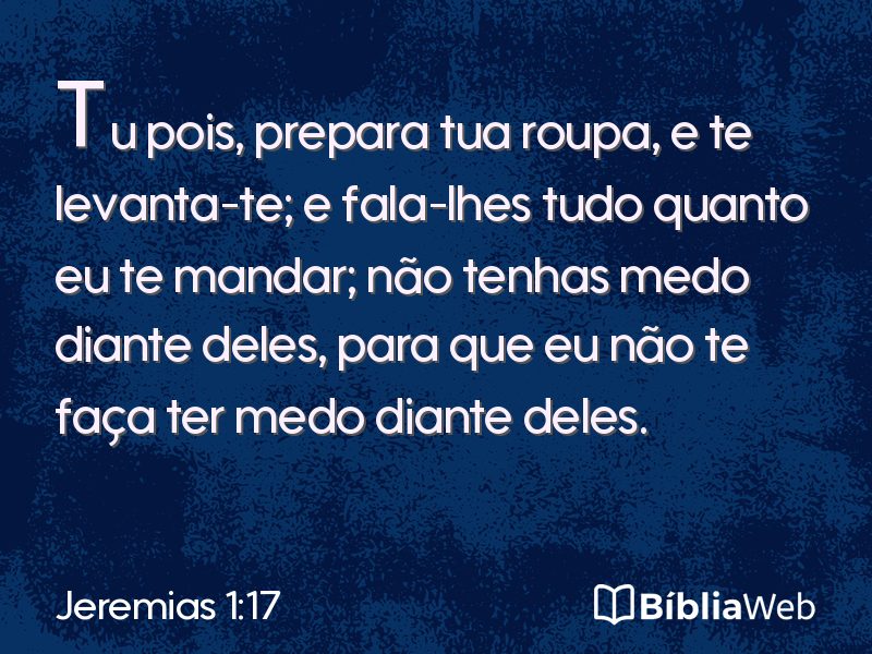 Jeremias 1:17 em imagem para compartilhar