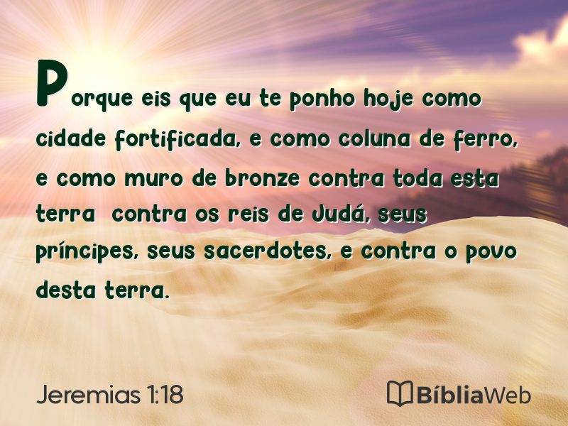 Jeremias 1:18 em imagem para compartilhar