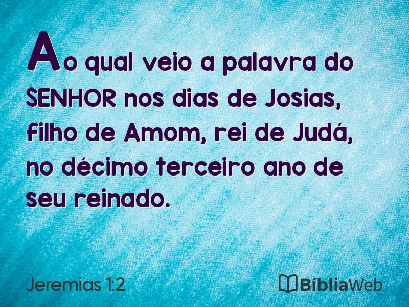 Jeremias 1:2 em imagem para compartilhar