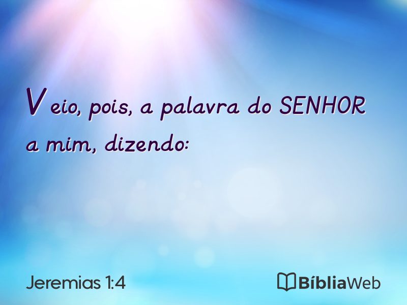 Jeremias 1:4 em imagem para compartilhar