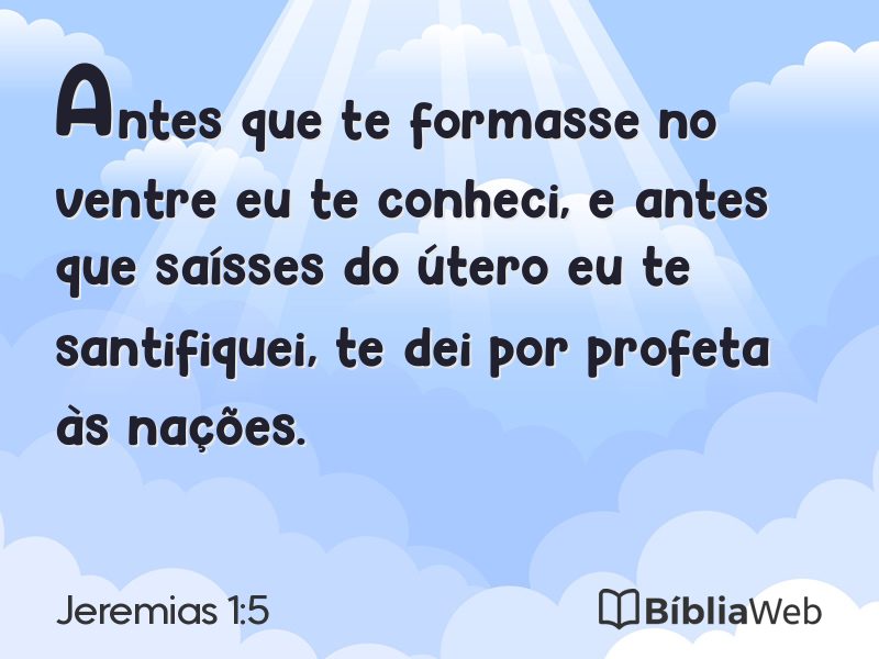 Jeremias 1:5 em imagem para compartilhar