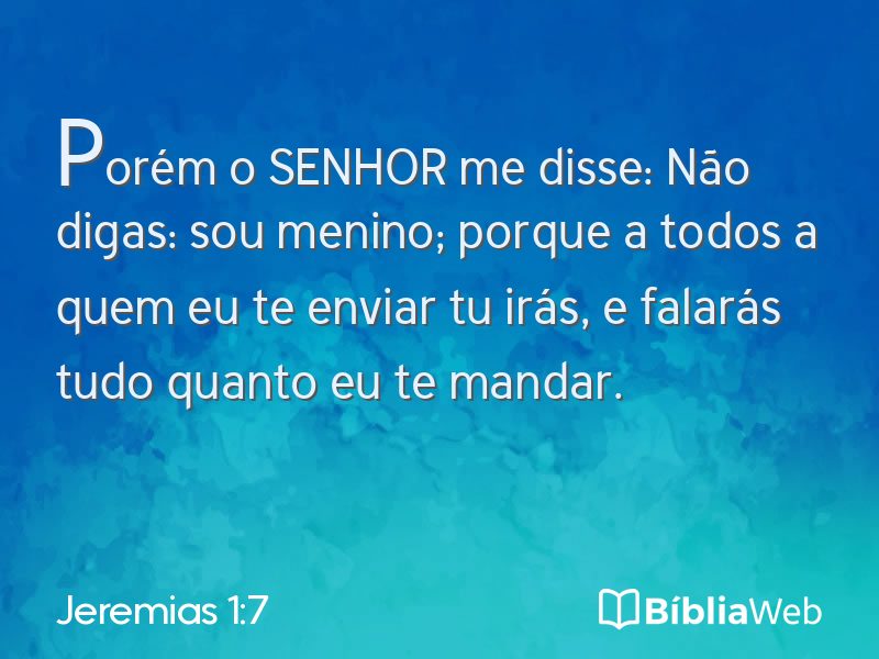 Jeremias 1:7 em imagem para compartilhar