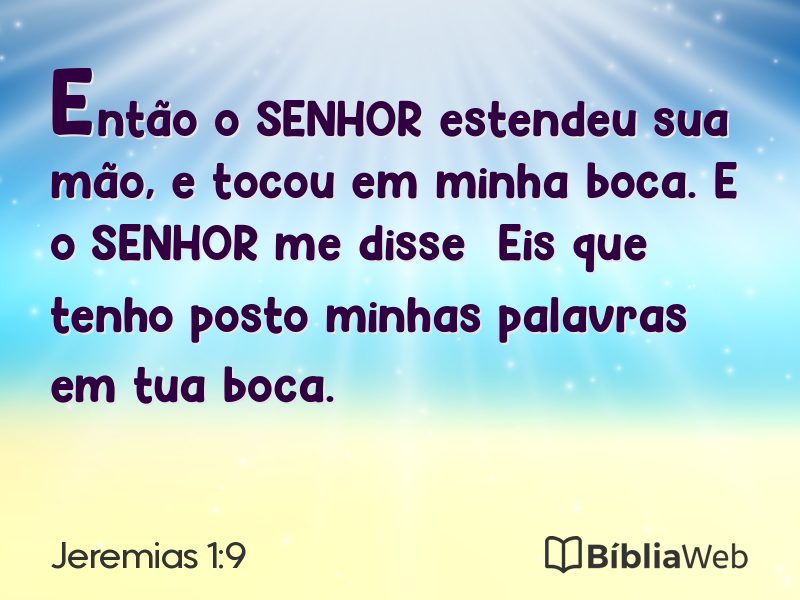 Jeremias 1:9 em imagem para compartilhar