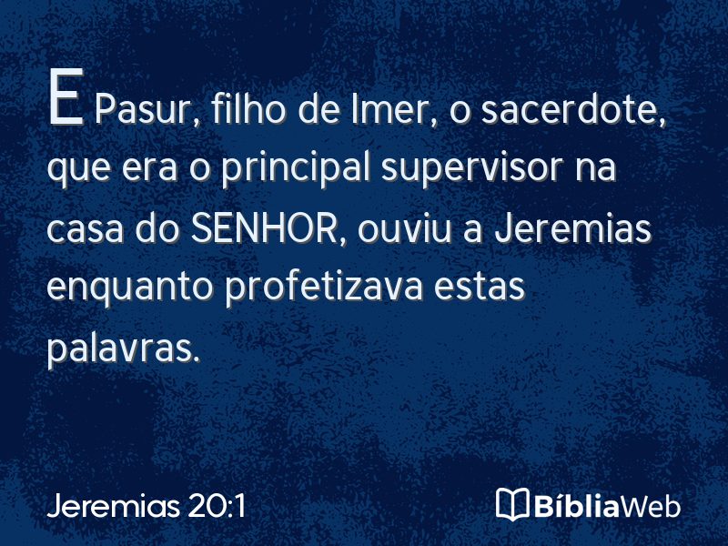 Jeremias 20:1 em imagem para compartilhar
