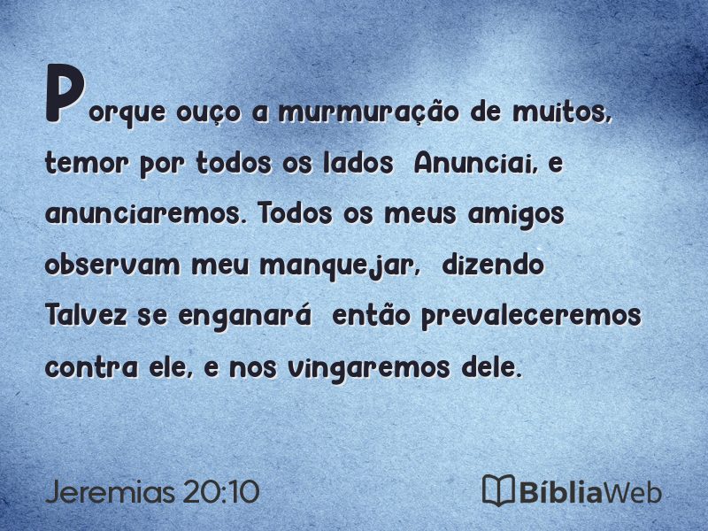 Jeremias 20:10 em imagem para compartilhar