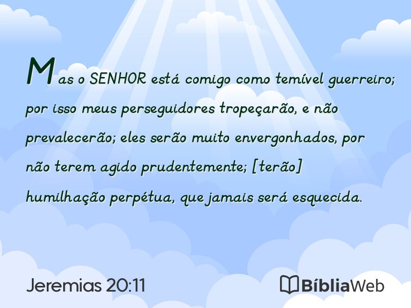 Jeremias 20:11 em imagem para compartilhar