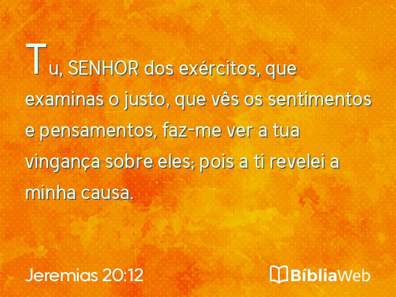 Jeremias 20:12 em imagem para compartilhar