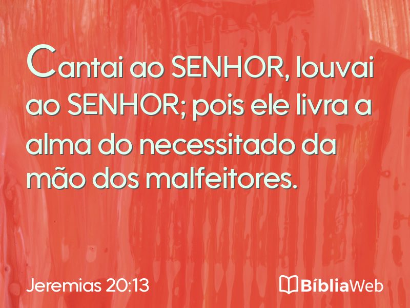 Jeremias 20:13 em imagem para compartilhar