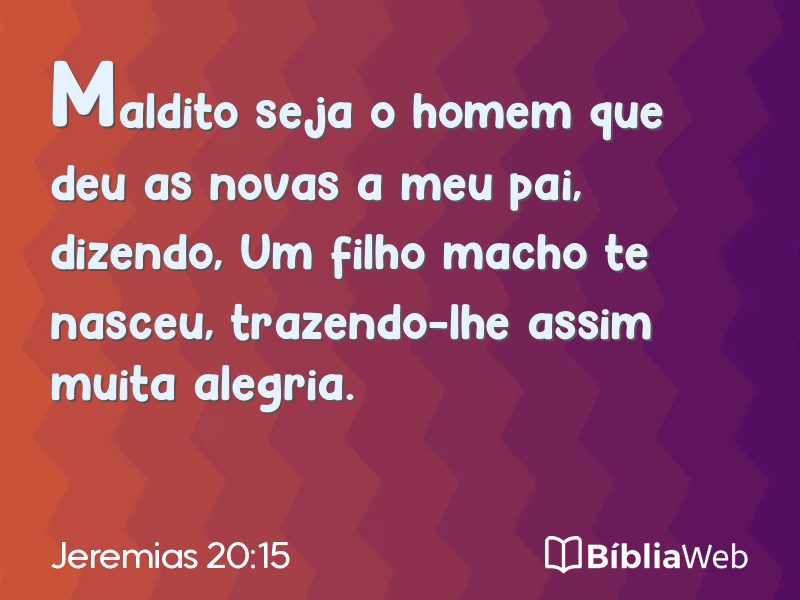 Jeremias 20:15 em imagem para compartilhar