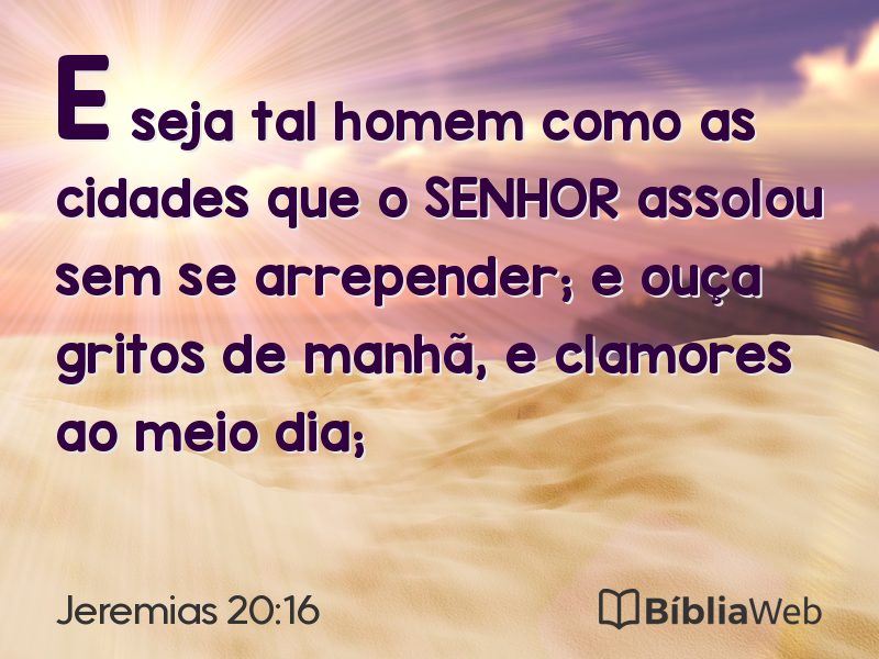 Jeremias 20:16 em imagem para compartilhar