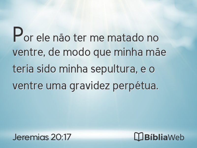 Jeremias 20:17 em imagem para compartilhar