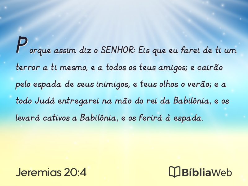 Jeremias 20:4 em imagem para compartilhar