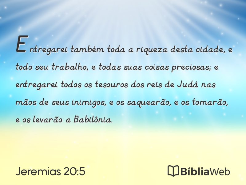 Jeremias 20:5 em imagem para compartilhar