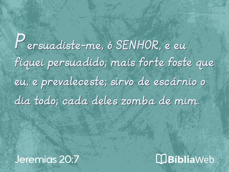 Jeremias 20:7 em imagem para compartilhar