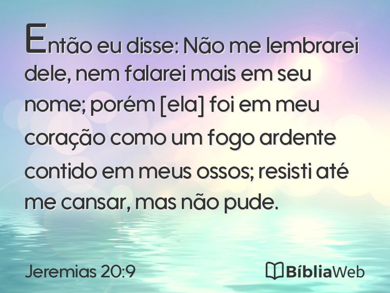 Jeremias 20:9 em imagem para compartilhar