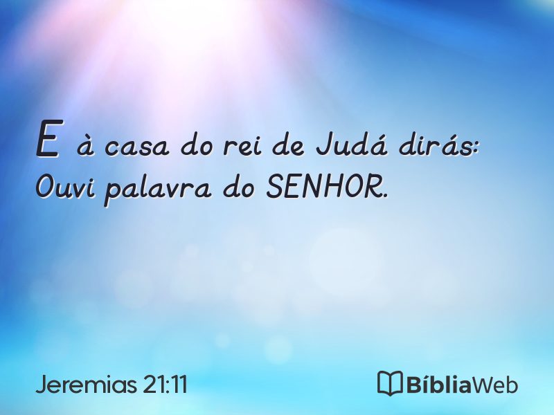 Jeremias 21:11 em imagem para compartilhar