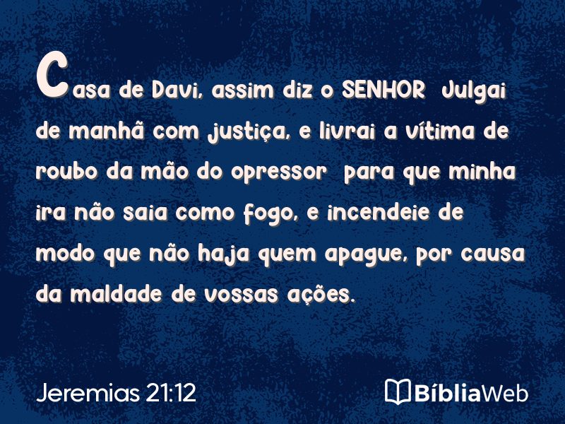 Jeremias 21:12 em imagem para compartilhar