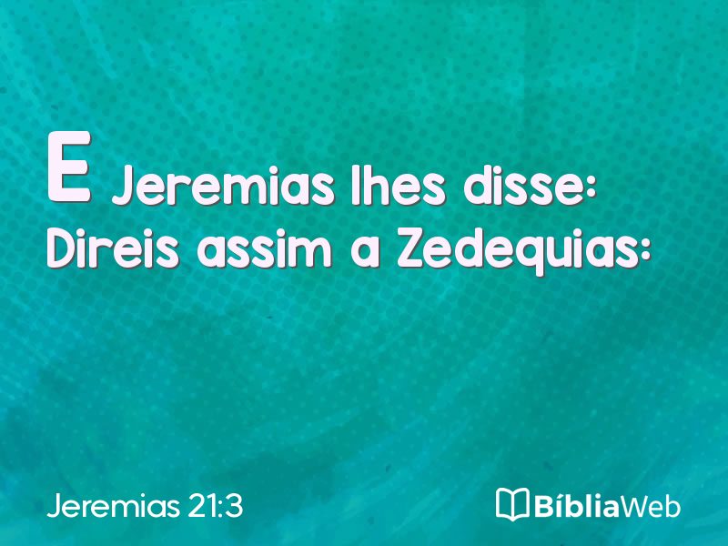 Jeremias 21:3 em imagem para compartilhar