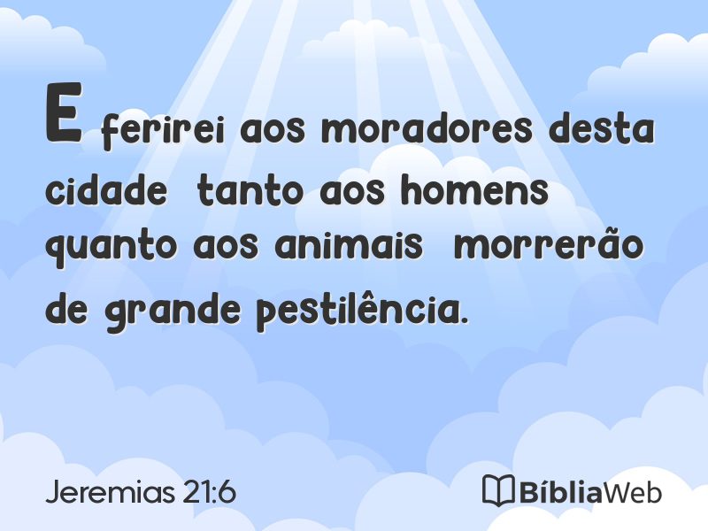 Jeremias 21:6 em imagem para compartilhar