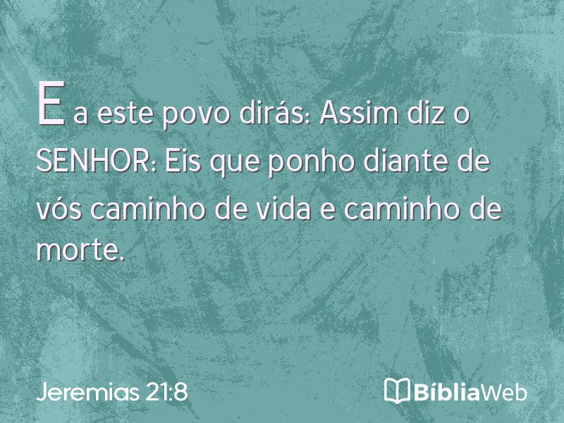 Jeremias 21:8 em imagem para compartilhar